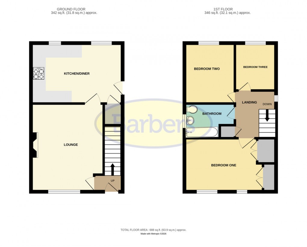 Floorplan for Sceptre Close, Telford, TF4 3RZ