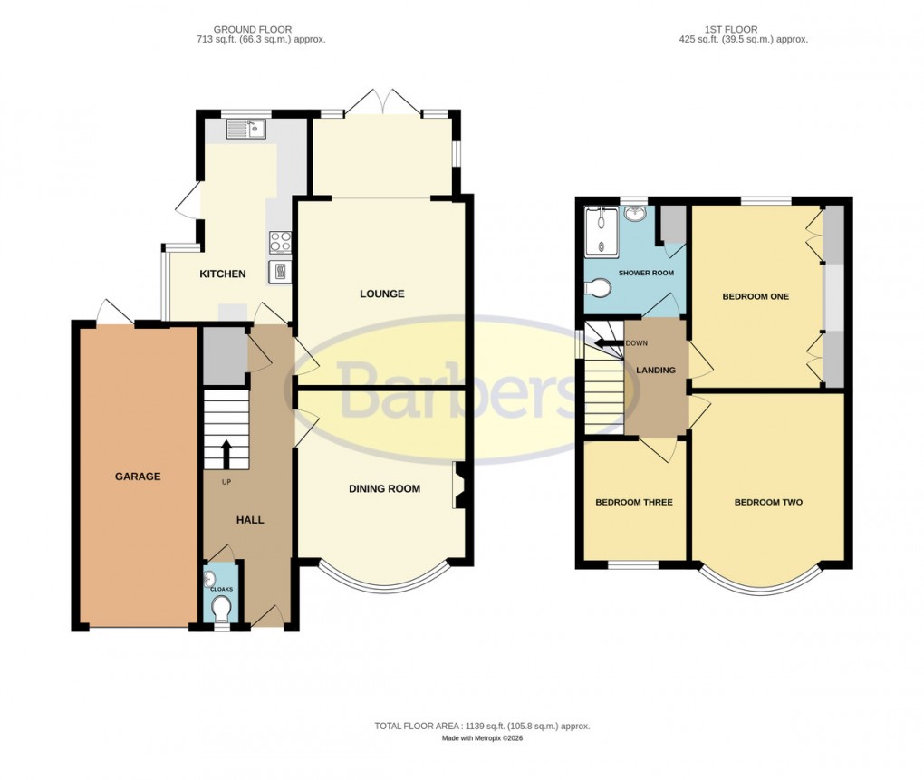 Floorplan for Haygate Drive, Wellington, Telford, TF1 2BY