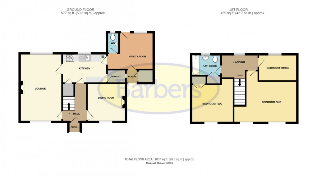 Floorplan for Shirlowe Lane, Shirlowe, High Ercall, Telford, TF6 6LX.