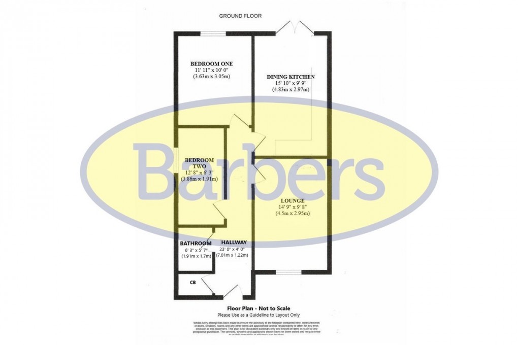 Floorplan for Draycott Close, Market Drayton