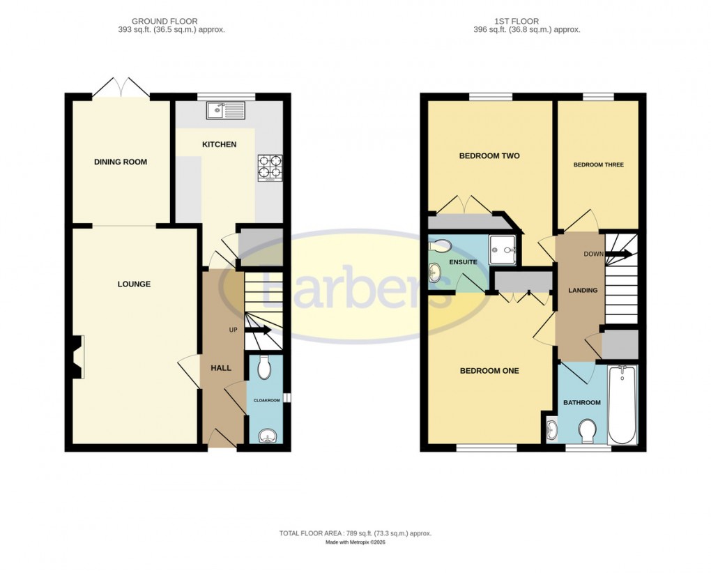 Floorplan for Holbourn Crescent, Priorslee, Telford, TF2 9FD.