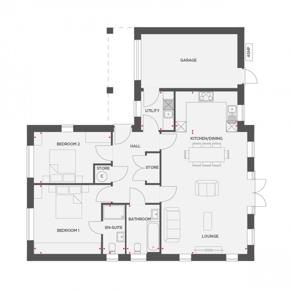 Floorplan for Buttercup View, Mile Bank, Whitchurch