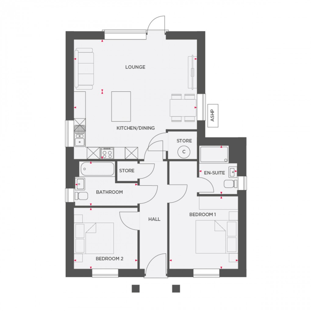 Floorplan for Buttercup View, Mile Bank, Whitchurch