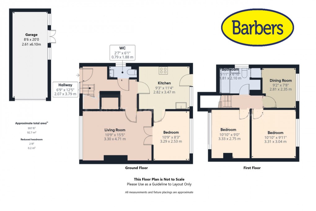 Floorplan for Elm Drive, Market Drayton