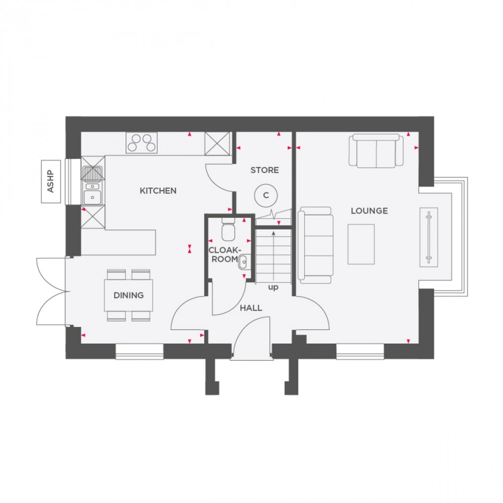 Floorplan for Buttercup View, Mile Bank, Whitchurch