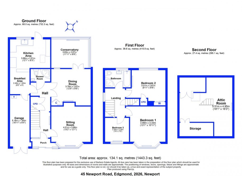 Floorplan for Newport Road, Edgmond