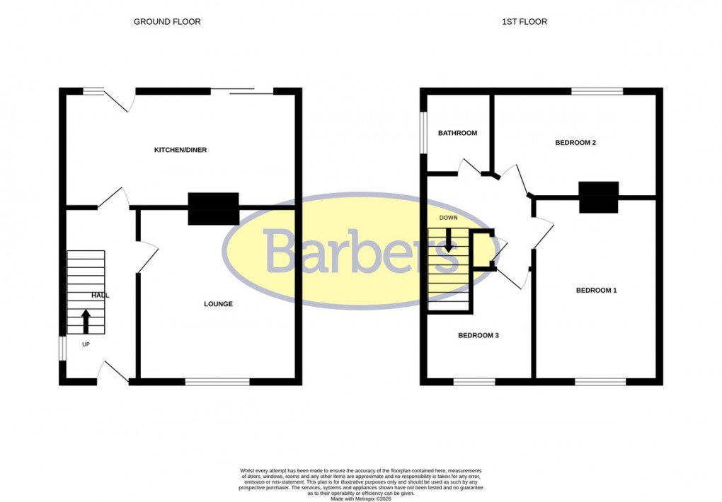 Floorplan for Thompson Drive, Whitchurch