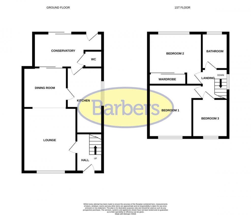 Floorplan for Hampton Crescent, Nomans Heath
