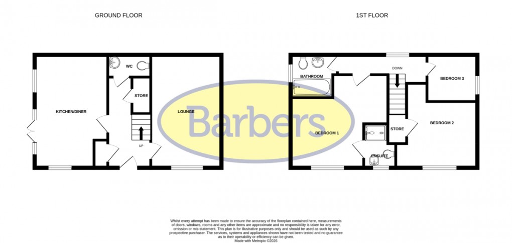 Floorplan for Mossfield Way, Whitchurch