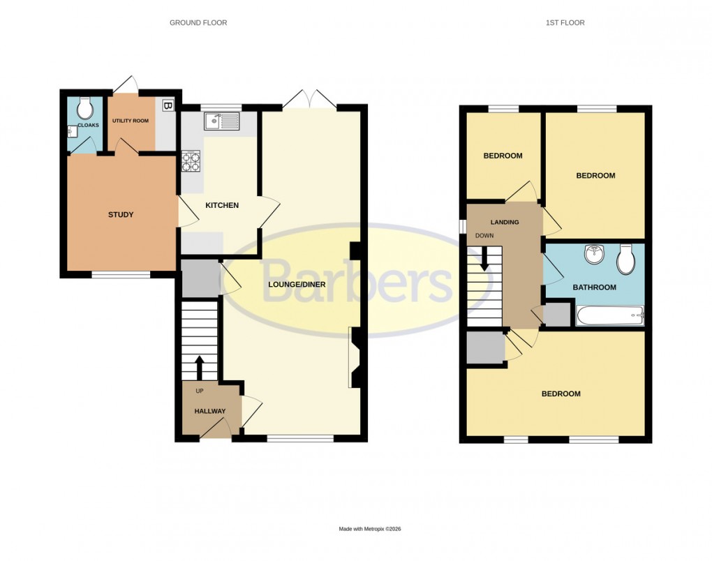 Floorplan for Columbine Way, Donnington, Telford, TF2 7RL