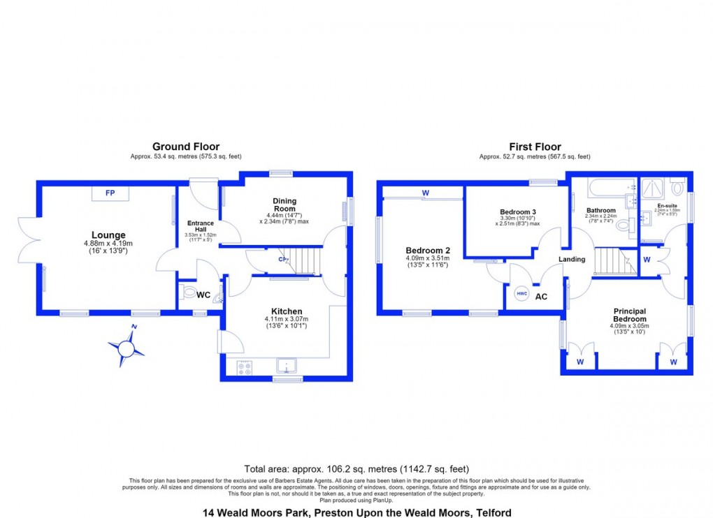 Floorplan for Weald Moors Park, Preston