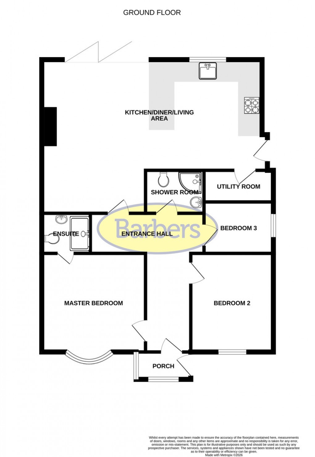 Floorplan for Highfields Avenue, Whitchurch