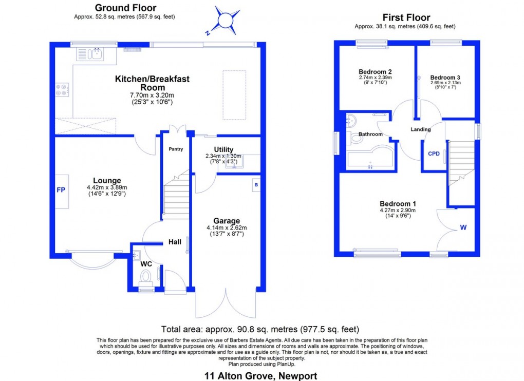 Floorplan for Alton Grove, Newport
