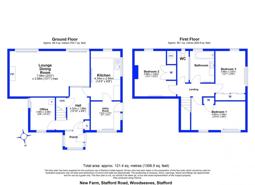 Floorplan for New Farm , Woodseaves