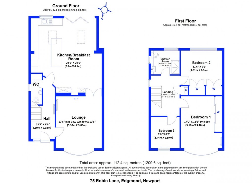 Floorplan for Robin Lane, Edgmond