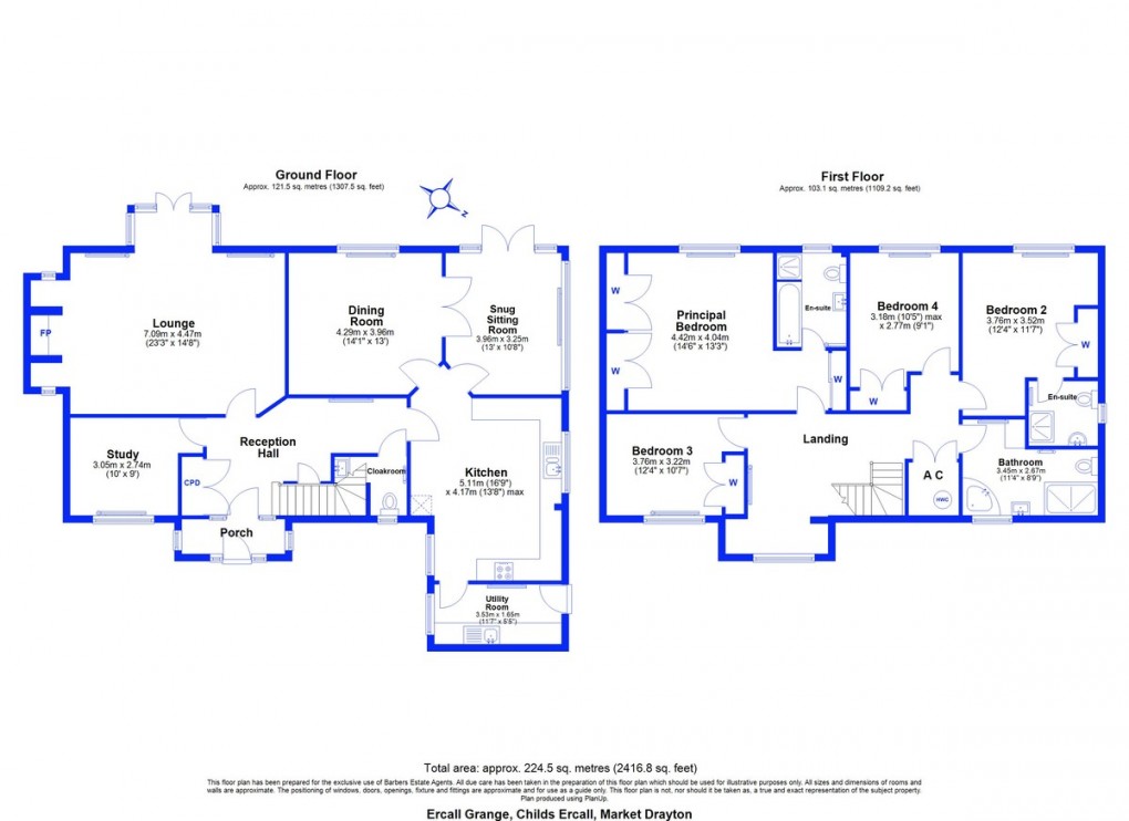 Floorplan for Childs Ercall