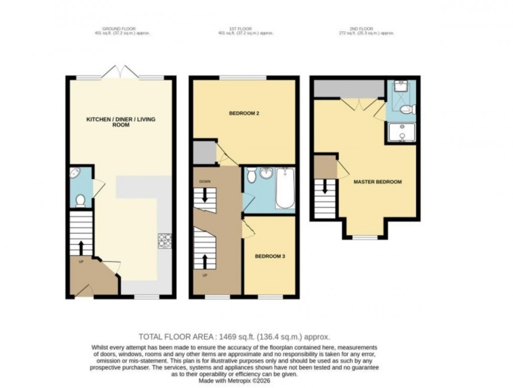 Floorplan for Vesey Court, Wellington, Telford, TF6 5DT
