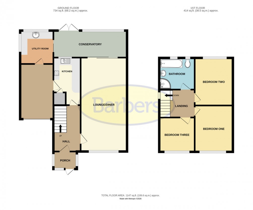 Floorplan for Southview Road, Little Dawley, Telford, TF4 3HS