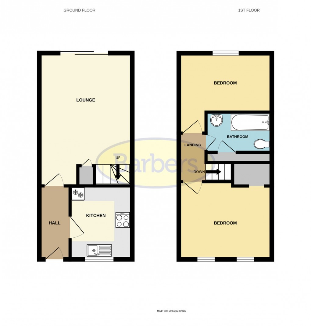 Floorplan for Swift Gate, Shawbirch, Telford, TF1 3QG.