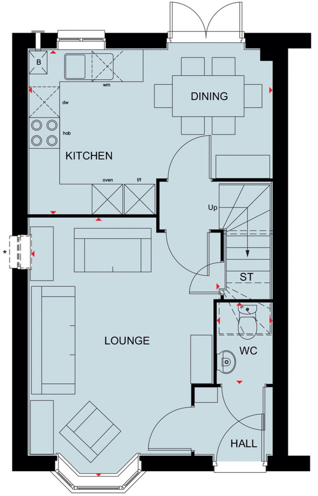 Floorplan for Clockmakers,Tilstock Road, Whitchurch