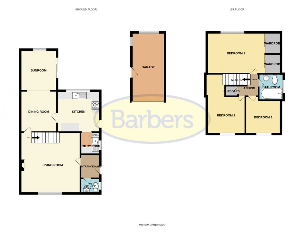 Floorplan for St. Michaels Close, Madeley, Telford, TF7 5SD
