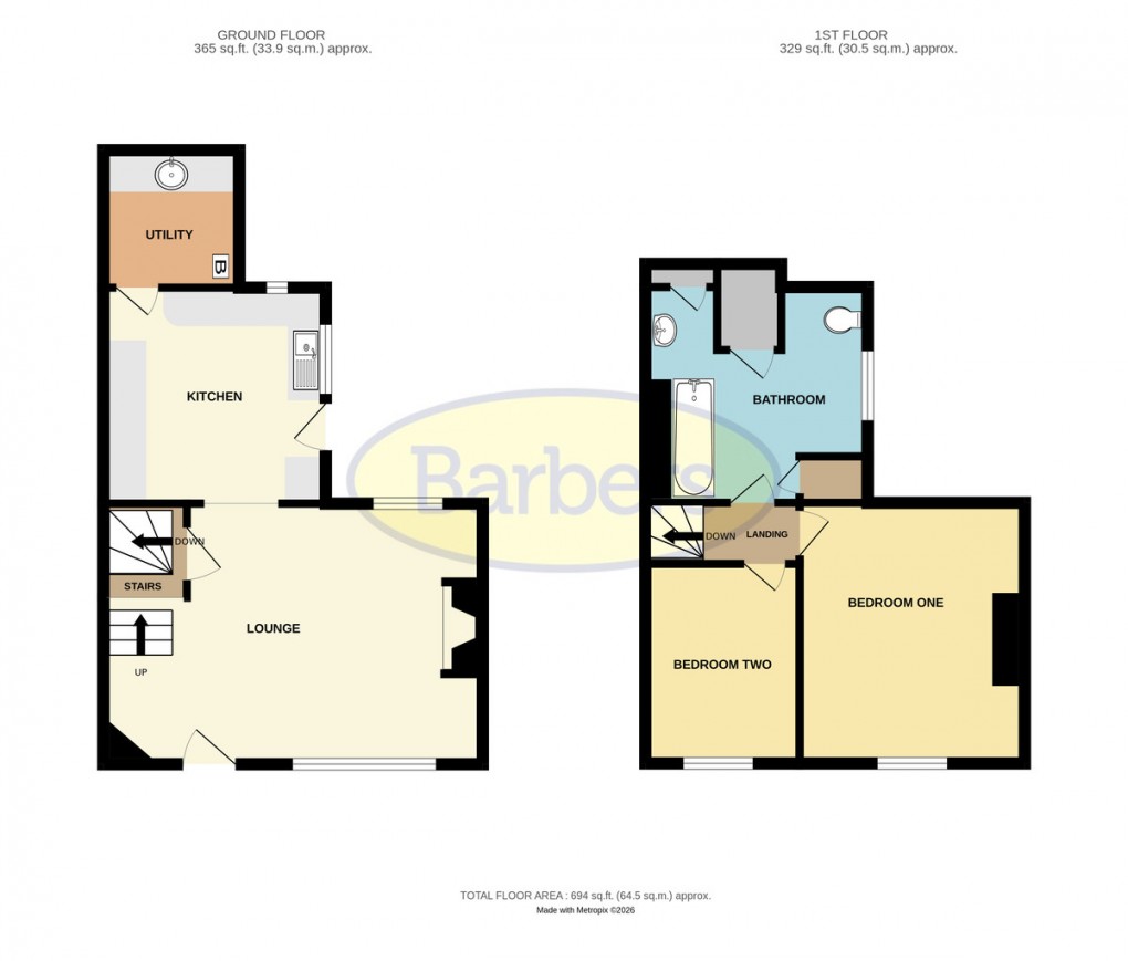 Floorplan for Crescent Road, Wellington, Telford, TF1 3DW.