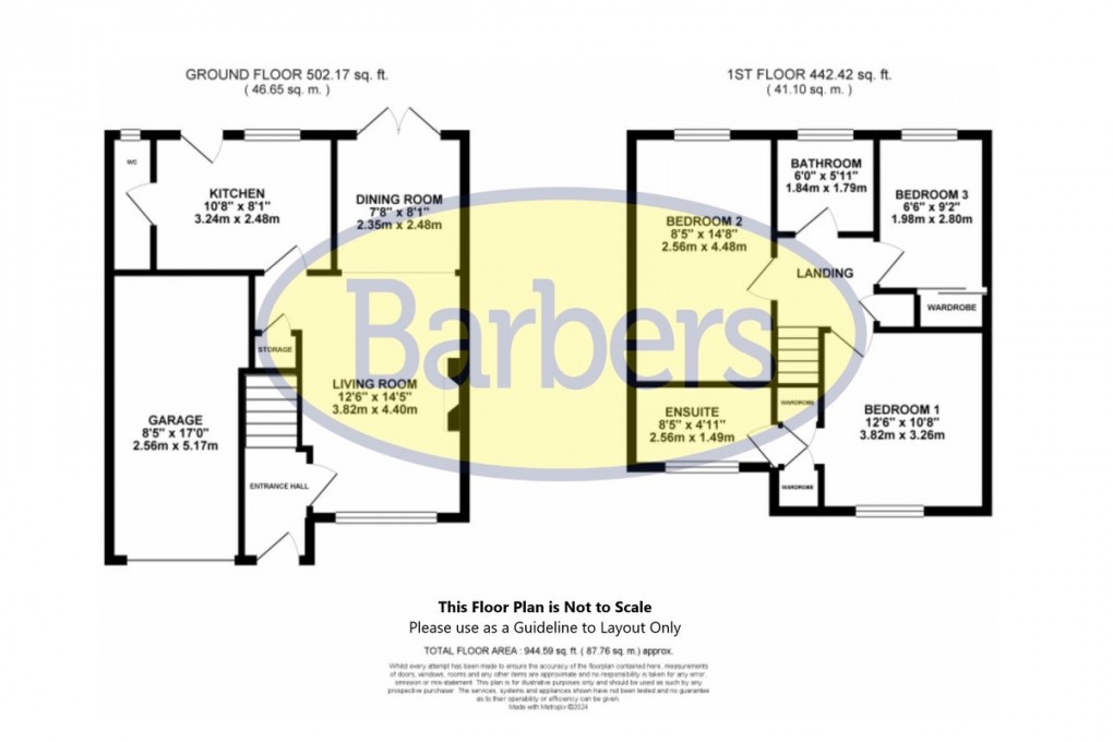 Floorplan for Market Drayton, Shropshire