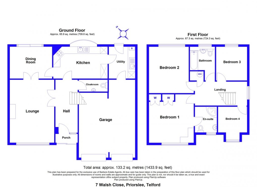Floorplan for Walsh Close, Priorslee, Telford, TF2 9RY