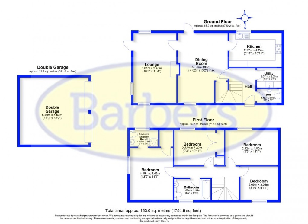 Floorplan for Butterley Barn, Audlem