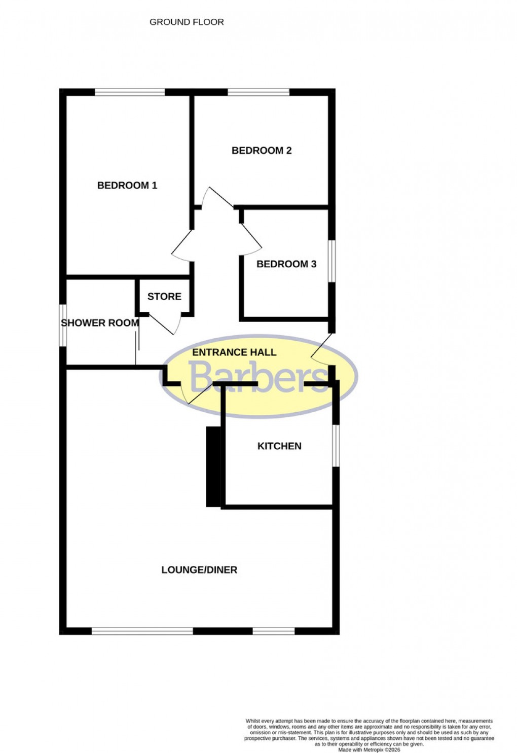 Floorplan for Back Lane, Nomans Heath