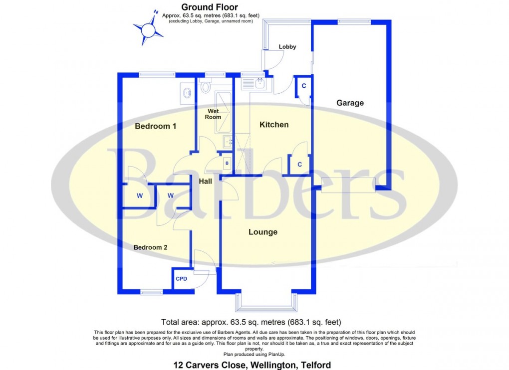 Floorplan for Wellington, Telford