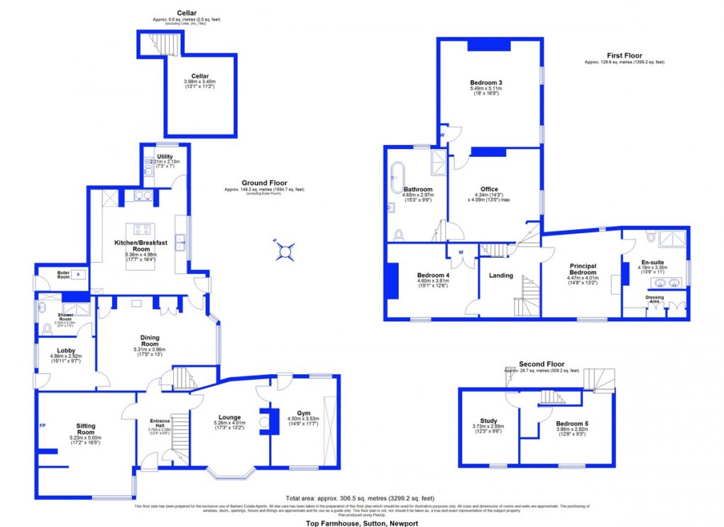 Floorplan for Top Farm House, Sutton