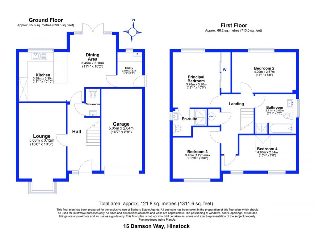 Floorplan for Damson Way, Hinstock