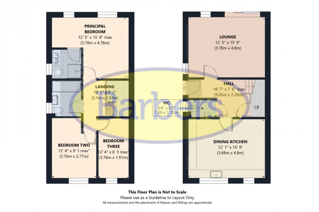 Floorplan for Field View Cottages, Adderley