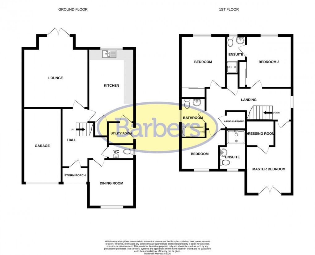 Floorplan for Oak Tree Rise, Malpas