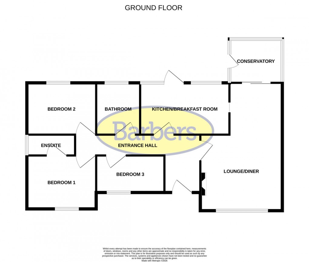 Floorplan for Turnpike Rise, Prees
