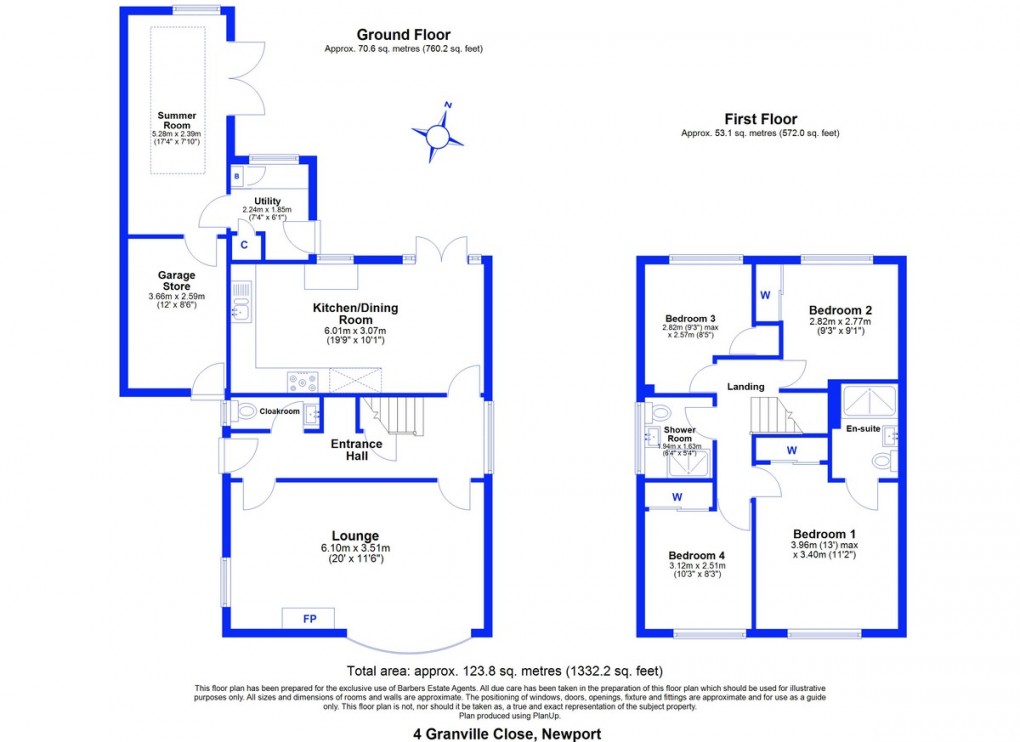 Floorplan for Granville Close, Newport