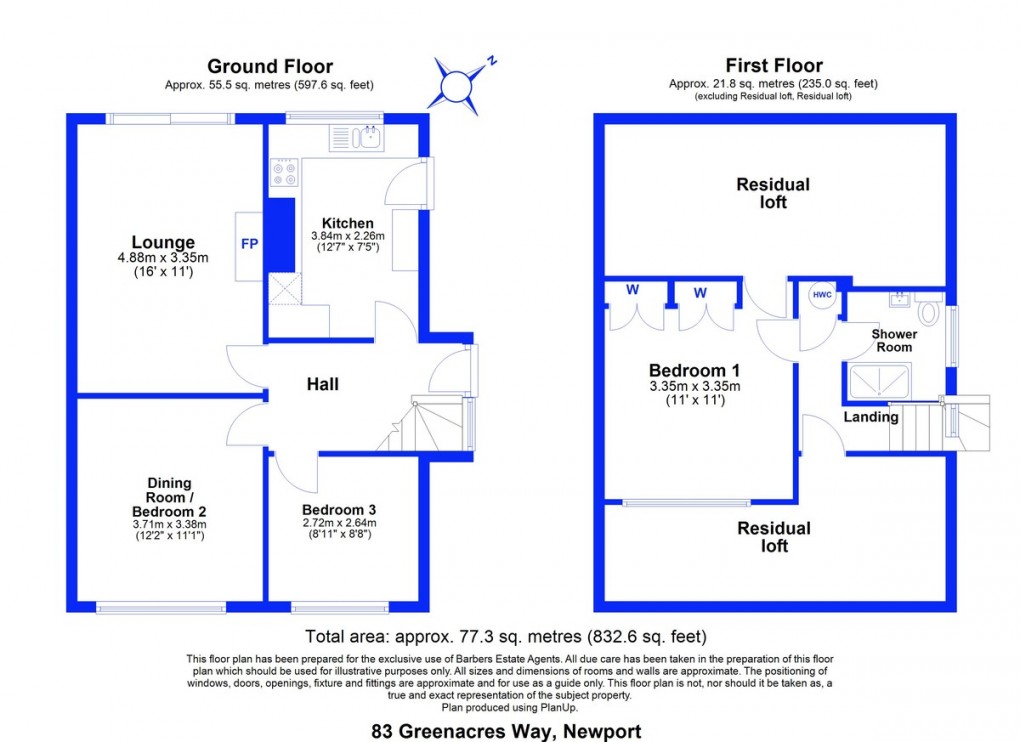 Floorplan for Greenacres Way, Newport