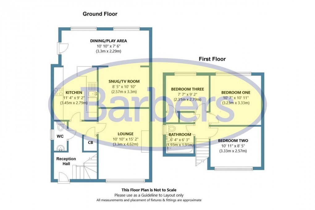 Floorplan for Elm Drive, Market Drayton