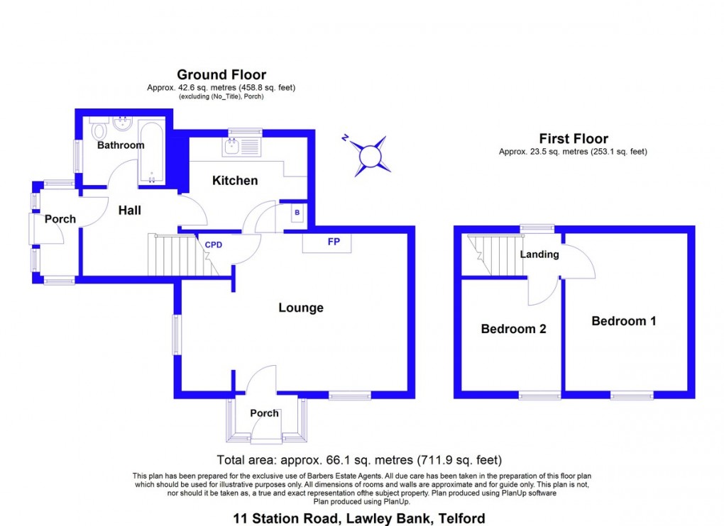 Floorplan for Station Road, Lawley Bank, Telford, TF4 2LP