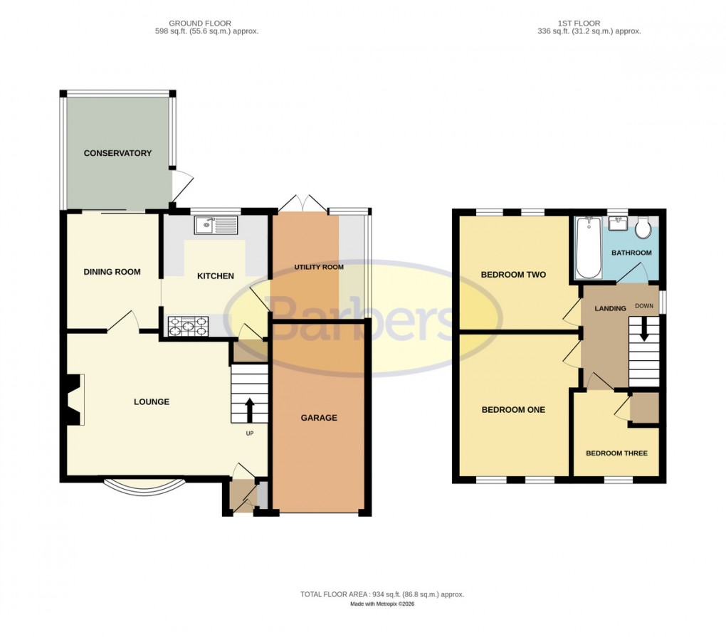 Floorplan for White Horse Close, Dawley, Telford, TF4 2RB