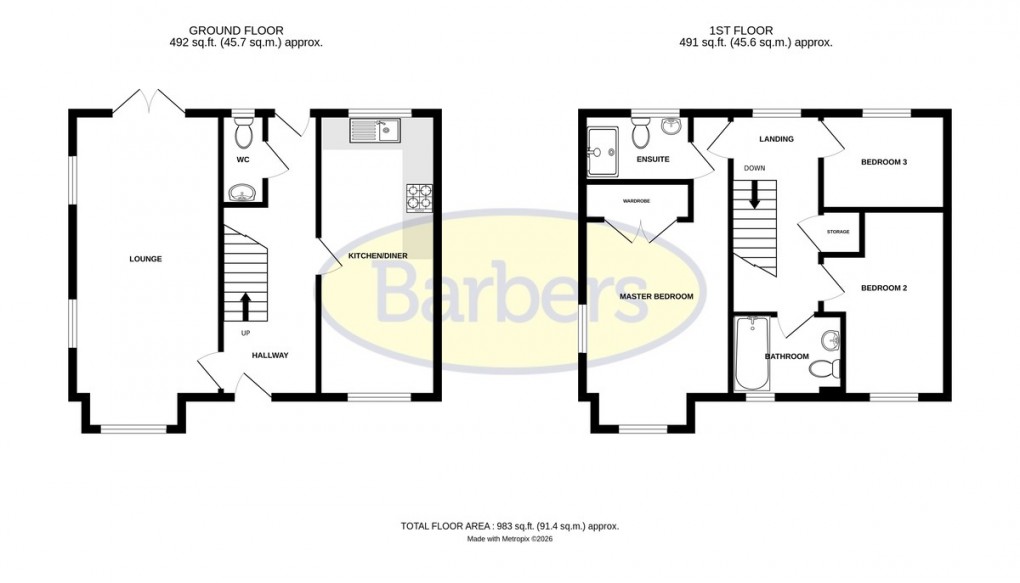 Floorplan for Stoney Fold, Lawley, Telford, TF3 5GQ