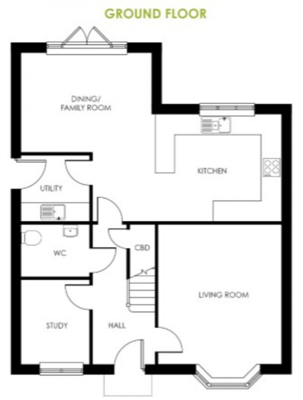 Floorplan for Rylands Drive, Waymills, Whitchurch