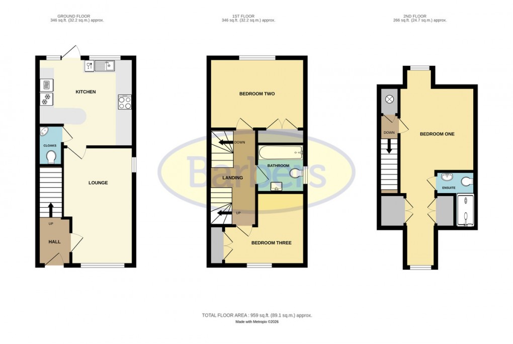 Floorplan for Colridge Court, Donnington, Telford, TF2 7SA.