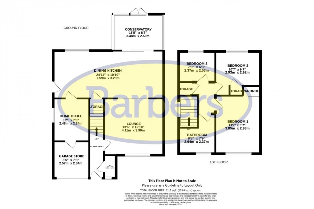 Floorplan for The Paddocks, Market Drayton