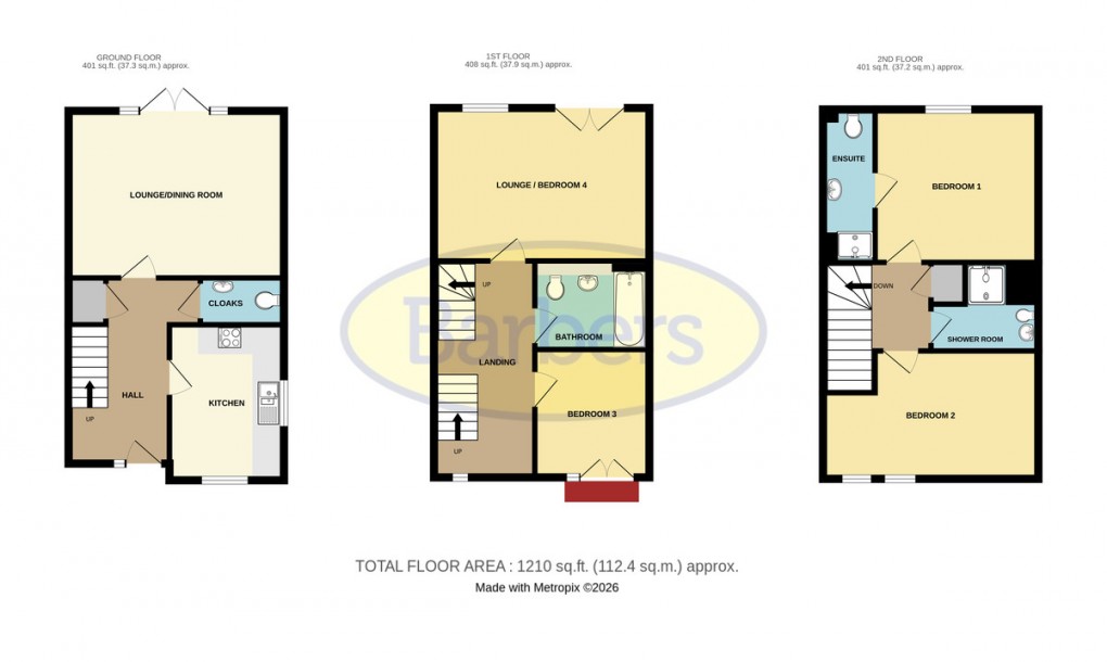 Floorplan for Upton Walk, Ketley, Telford, TF1 5GL