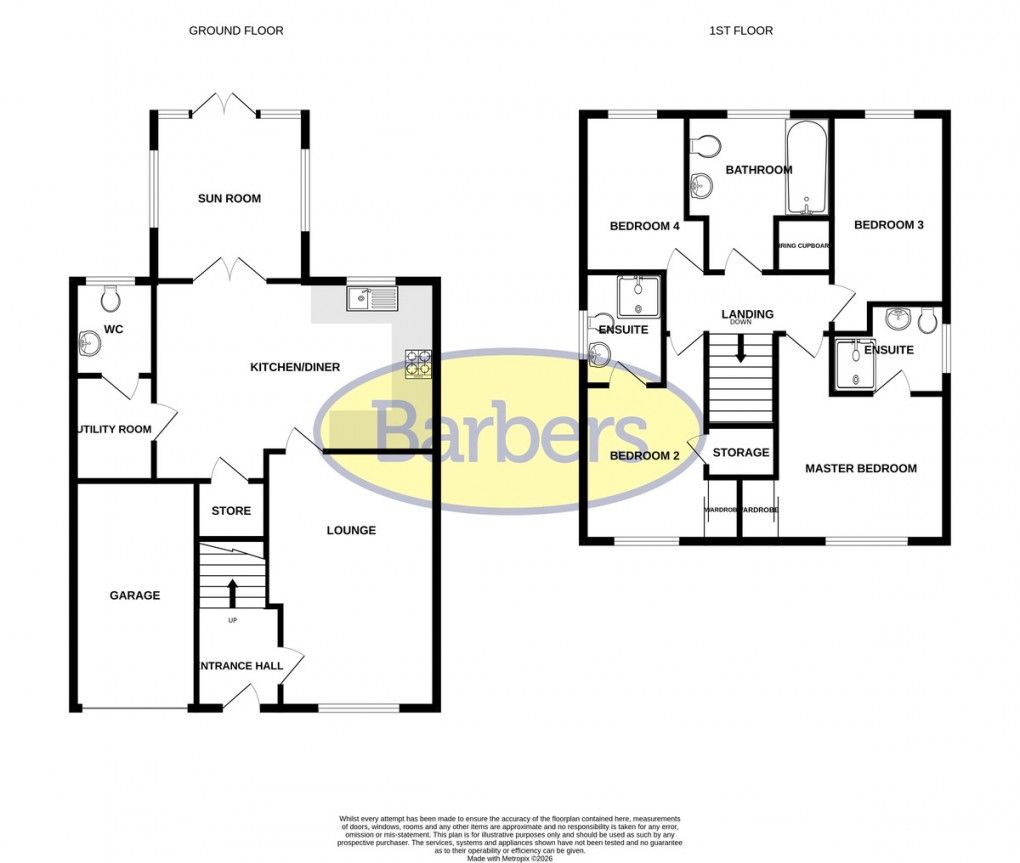 Floorplan for Oak Tree Rise, Malpas
