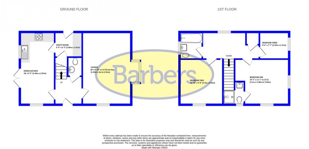 Floorplan for John Barrow Close, Priorslee