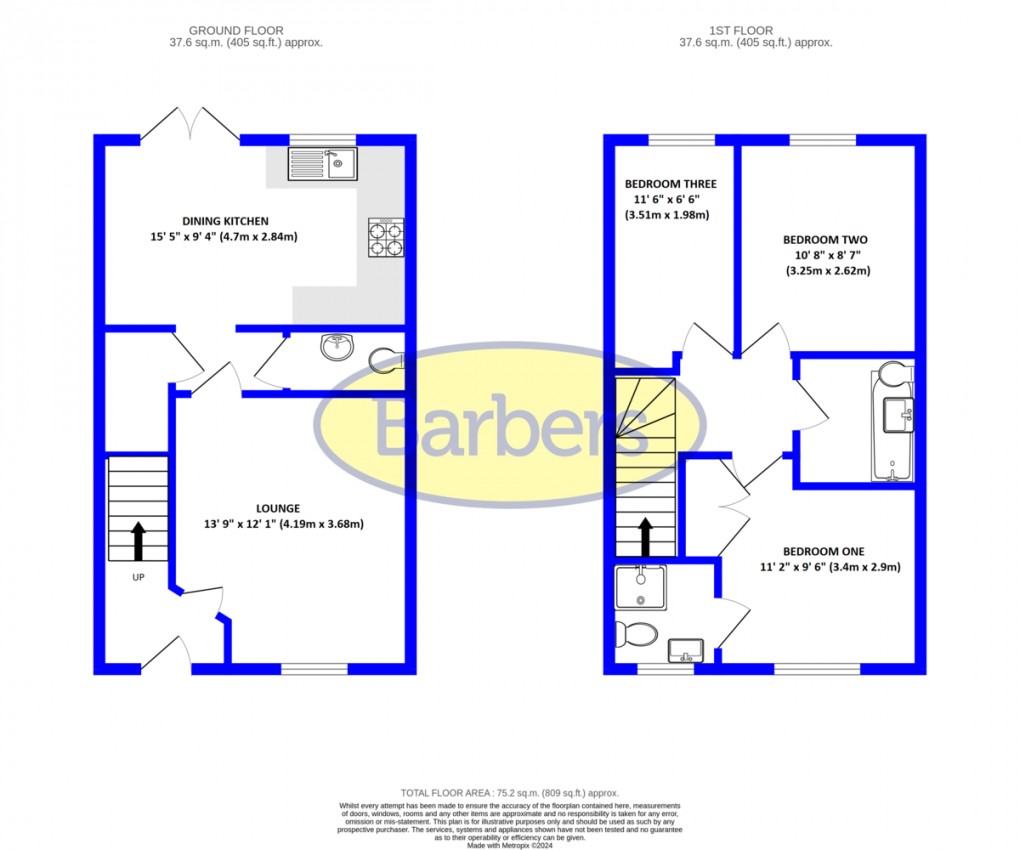 Floorplan for Tamerlane Road, Crewe, Cheshire