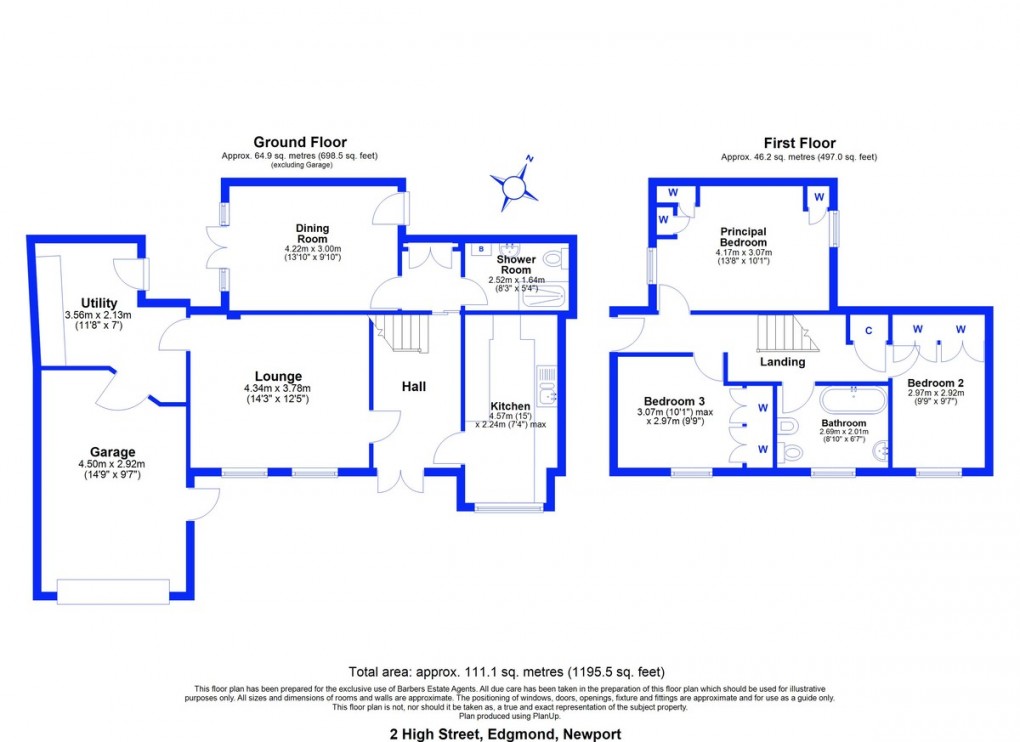 Floorplan for High Street, Edgmond